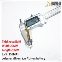 10pcs sd 3 7v150mah402025 polymer lithium ion li ion battery for toypower bankgpsmp3mp4cell phonespeaker