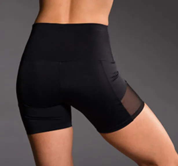 Пикантные женские облегающие шорты с высокой талией для бега занятий спортом