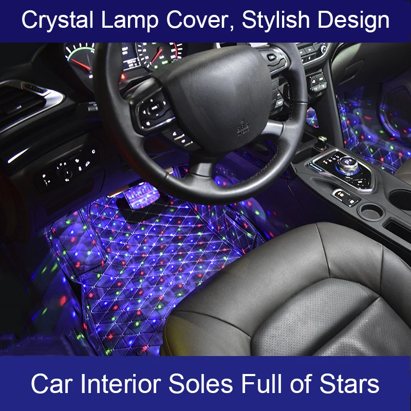 Автомобильные интерьерные огни подошвы полные звезд атмосферные автомобильные