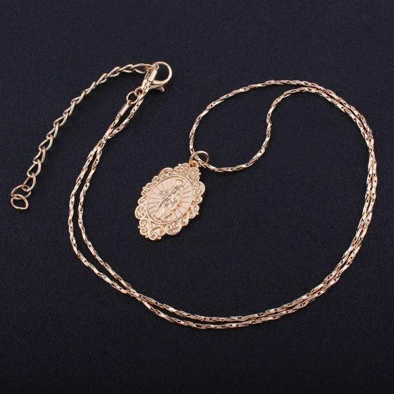 2 шт./компл. подарок Девы Марии католицизма религиозная молитва двухслойный кулон