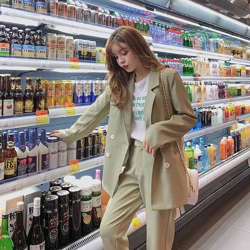 В стиле ретро Сезон осень зима Утепленные женские брюки костюм светильник