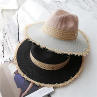 01903 pei27404 2019 new summer color patchwork lady fedoras cap men women leisure holiday beach jazz hat