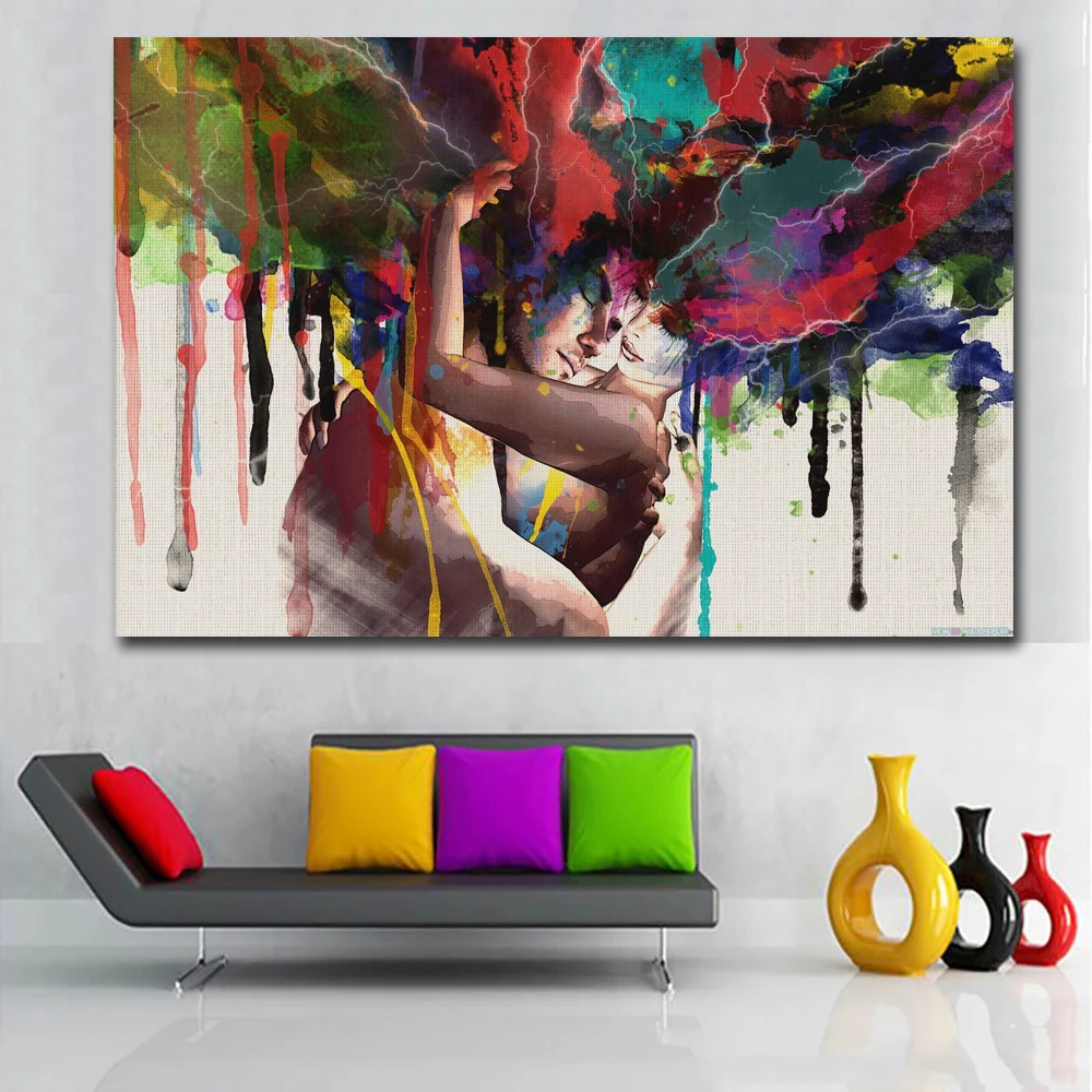 Постеры HD с принтом для обнимания влюбленных Картина на холсте настенные картины