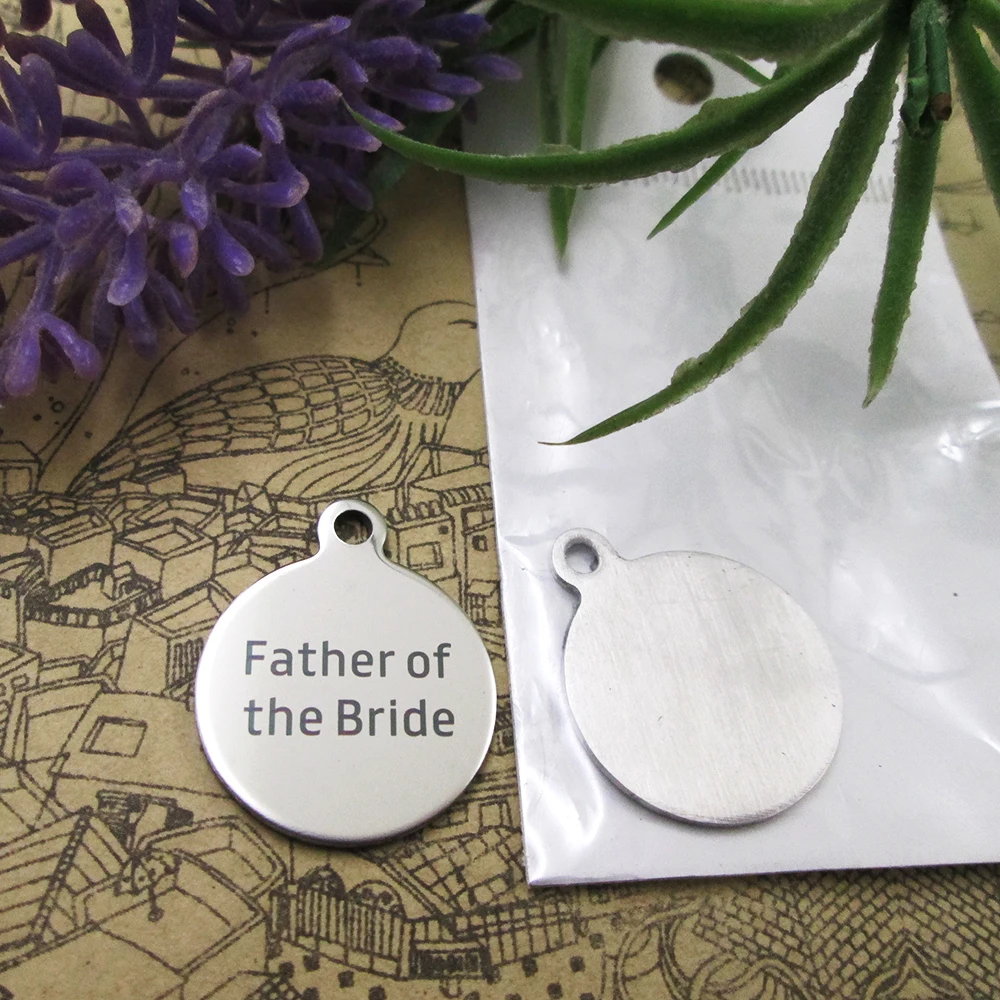 Подвески из нержавеющей стали отец невесты 20 шт. 5 стилей на выбор подвески сделай