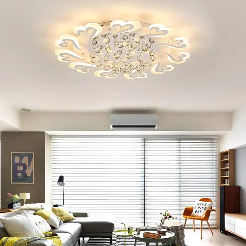 Хрустальная светодиодная люстра современная лампа для гостиной спальни кухни