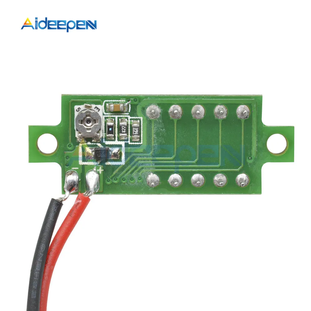Цифровой мини вольтметр измеритель напряжения электронные детали аксессуары 2