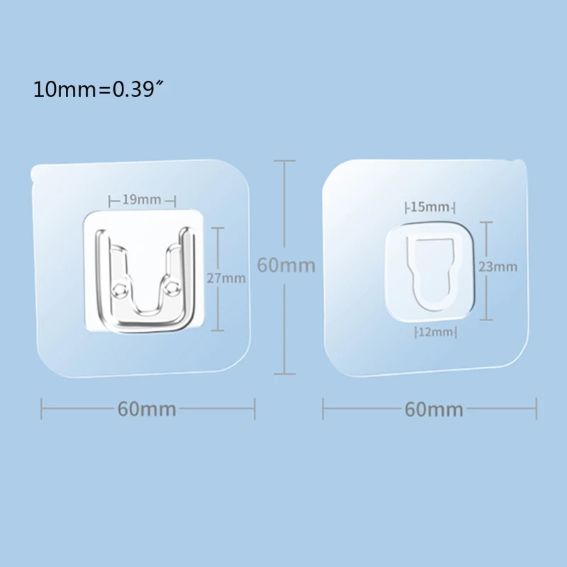 

Double-Sided Adhesive Wall Hooks Hanger Strong Transparent Suction Cup Sucker Wall Storage Holder For Kitchen Bathroom