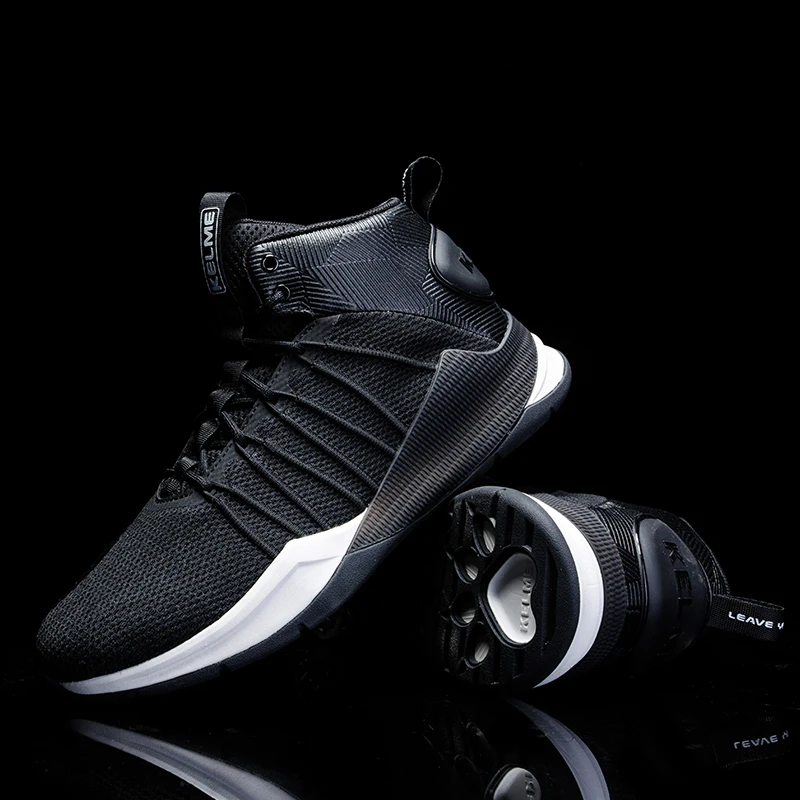 Бренд KELME баскетбольные кроссовки мужские высокие черные АМОРТИЗИРУЮЩИЕ