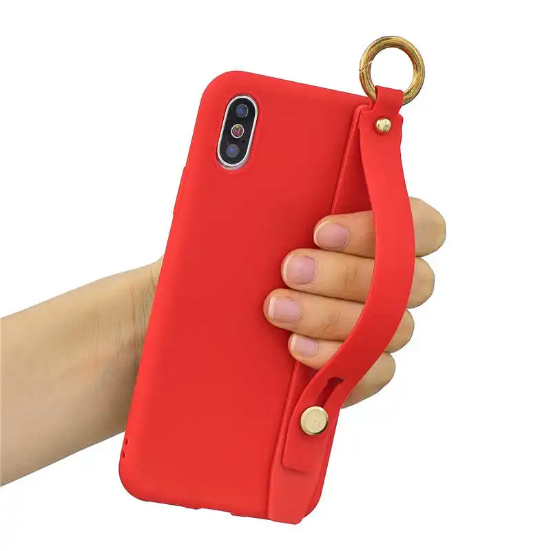 Мягкий силиконовый чехол держатель для телефона iphone XR X Xs max 7 8 6 6s plus однотонные