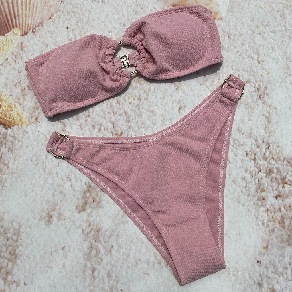 

Sexy High Waist Bikini Women Swimsuit 2021 New Arrival Swimwear Hollow Out Bathing Suit Beachwear Biquini Female Swimming