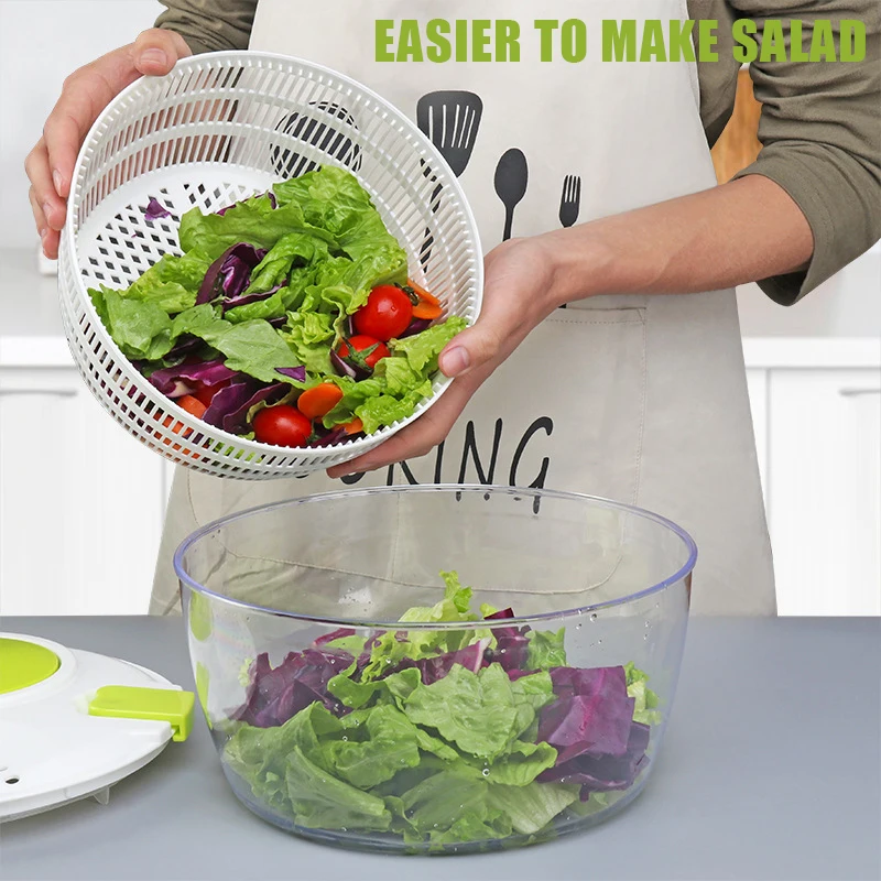 Обезвоживатель для салата овощей Спиннер сушилка ручной раскачивающийся