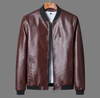 mens leather jackets spring autumn baseball jacket mens pu new arrival men male slim casual coat outer plus size 8xl outerwear
