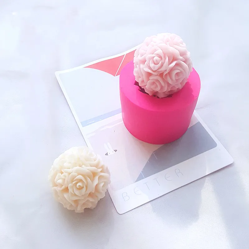 

1 шт., силиконовая антипригарная форма в виде цветка розы