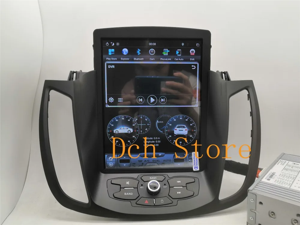 10,4 ''вертикальный экран Tesla стиль Android 8,1 автомобильный DVD gps навигация радио плеер для Ford Kuga 2013 PX6