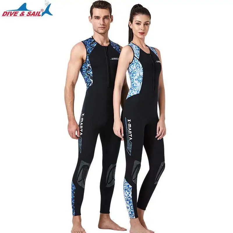 Неопреновый костюм для серфинга с передней молнией 3 мм мужчин и женщин без