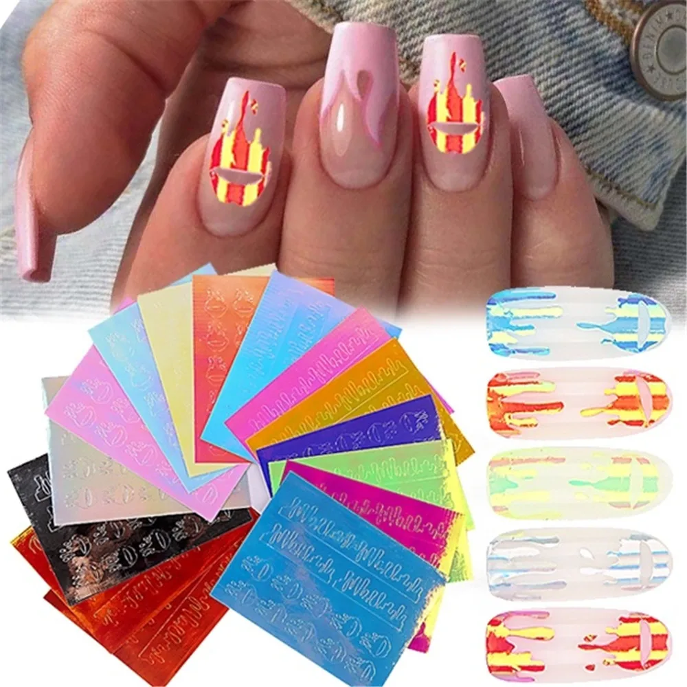 16 цветов/набор голографические наклейки для ногтей | Красота и здоровье