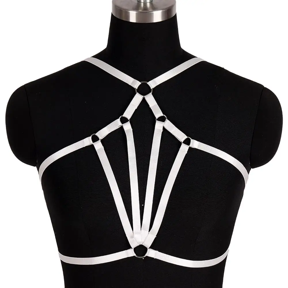 Белый Укороченный бюстгальтер на бретелях сексуальное нижнее белье для