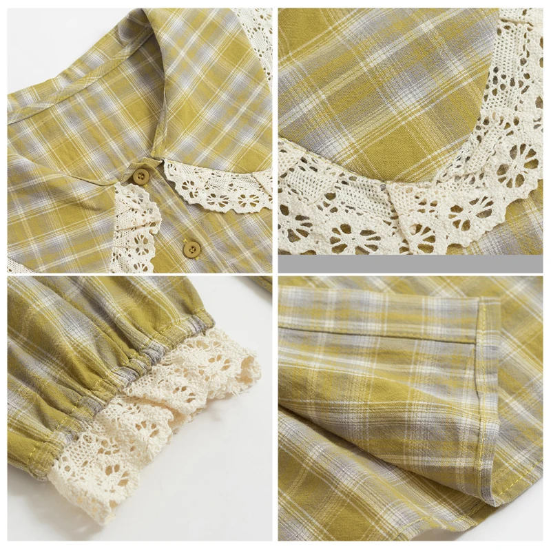 Женская хлопковая блузка в стиле преппи винтажная рубашка с длинным рукавом и