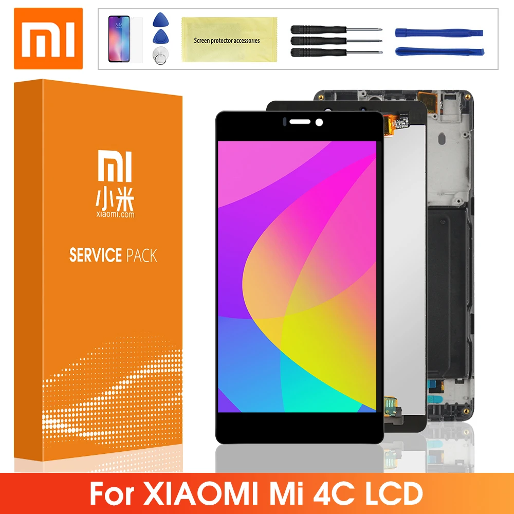 Оригинальный ЖК дисплей для Xiaomi Mi 4c M4c Mi4c + сенсорный экран дигитайзер сборка с