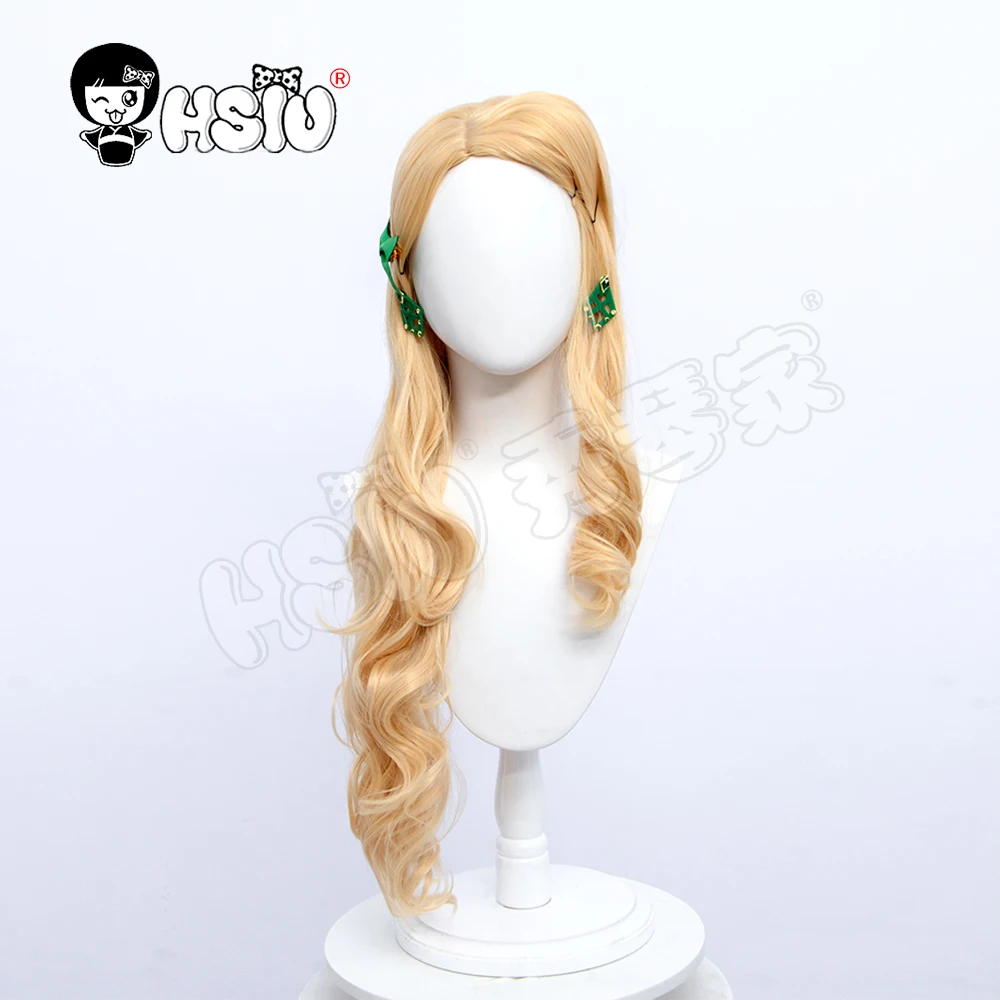 

Slytherin cosplay wig Hogwarts cosplay wig Cassandra wig Game Magic Awakening Cosplay HSIU gold Long curly hair + Free Wig Cap
