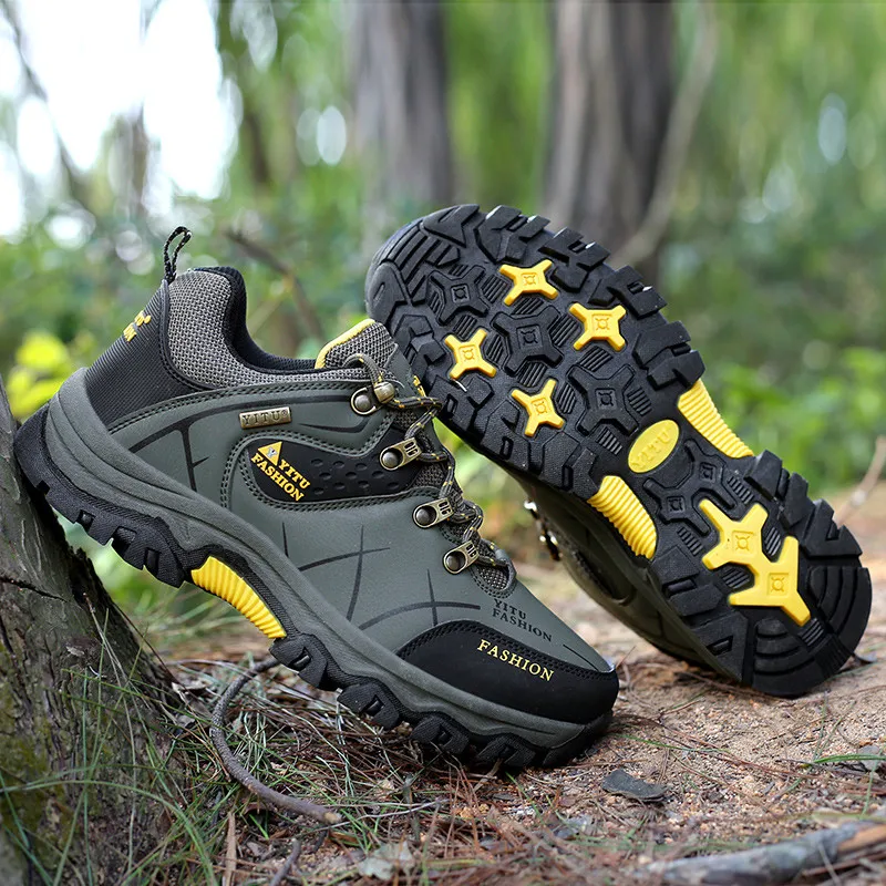 Big size Low up Rock Climbing Shoes Men Outdoor Comfortable Non-slip Hiking Shoes Men High Quality Water Proof Mens Hiking Shoes