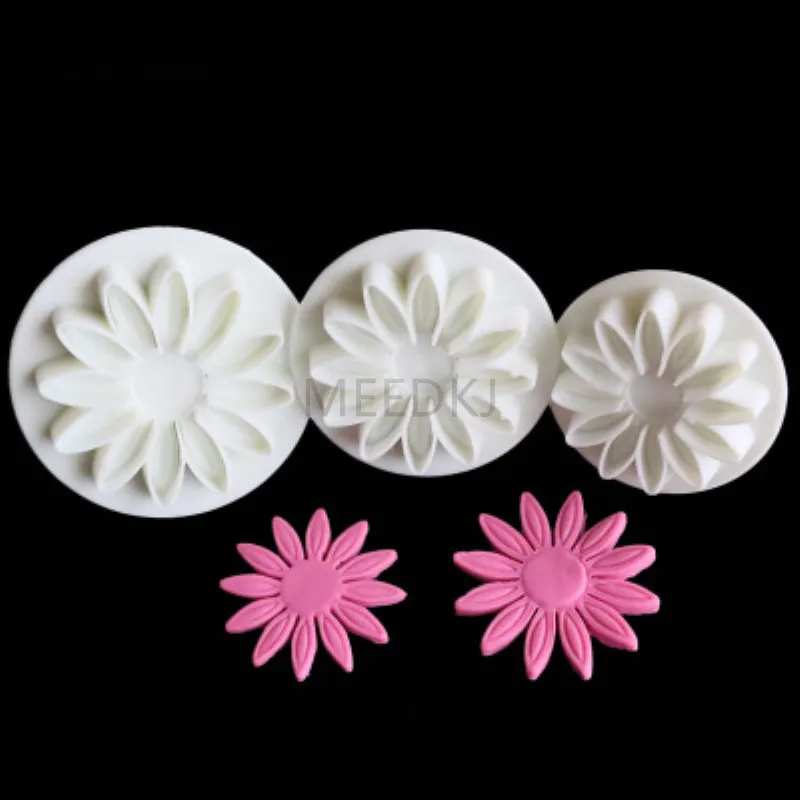 3 шт./компл. подсолнечника fondant (сахарная) весенний цветок формы африканская