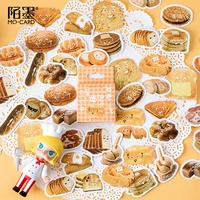 45pcslot yummy toasted bread paper sticker decoration diary scrapbooking label sticker stationery japanese popular style