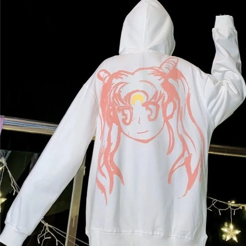 

Deeptown Anime Hoodie Women Kawaii Harajuku Sweatshirt for Tenns Cute Cartoon Print Long Sleeve Pullovers Korean Style 2021 Kpop