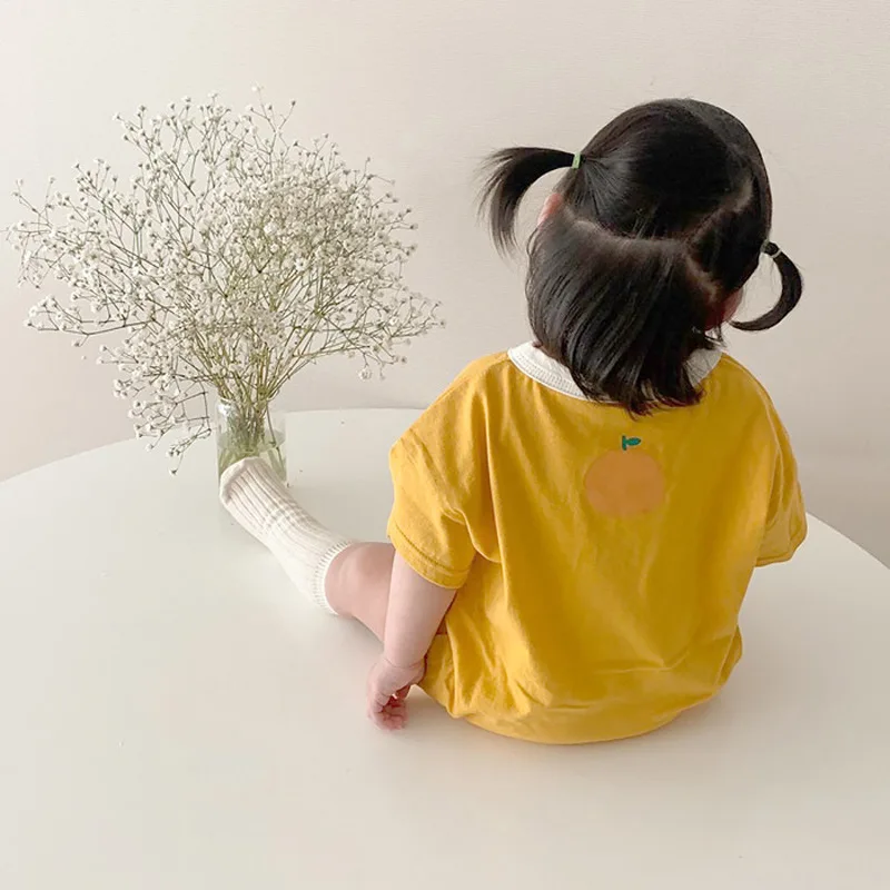 Комбинезон детский из мягкого хлопка с принтом яблока костюмы для мальчиков