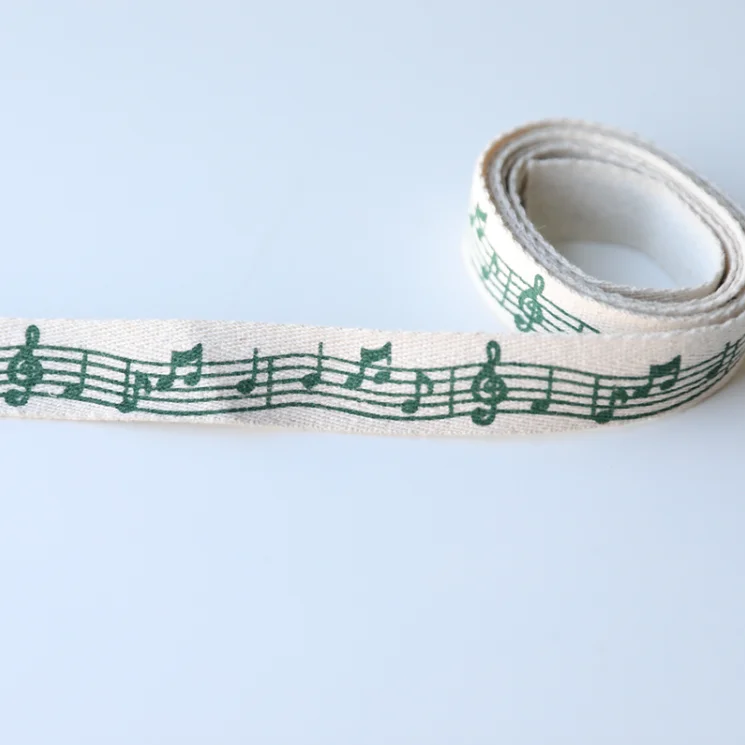 Хлопковая кружевная отделка в виде музыкальной ноты черного и зеленого цвета 2