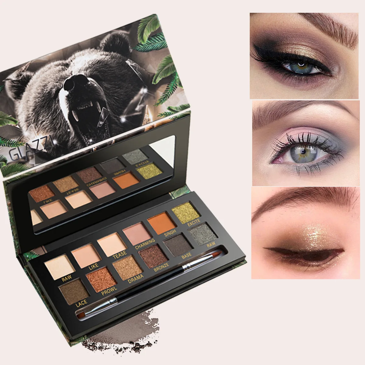 Палетка теней для век с блестками 12 цветов |