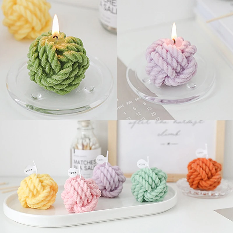 

Форма для свечей из шерсти, силиконовая, Корейская, шерстяной шарик, дизайн ручной работы, изготовление ароматизированных свечей, восковая ...