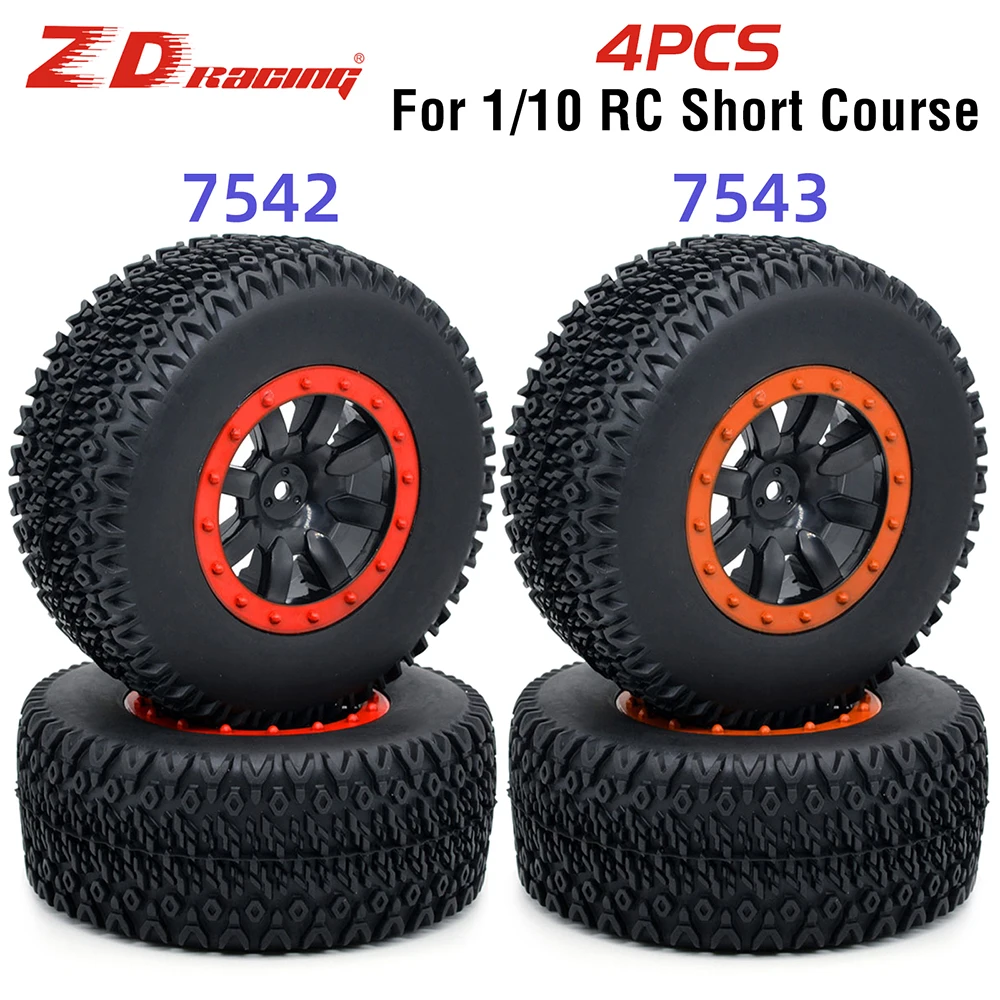 

4PCS 110mm RC Car Rubber Tires Wheel Rim Set for 1/10 Short Course Truck ARRMA SENTON 4X4 550 MEGA XLH 9125 Traxxas ZD Racing