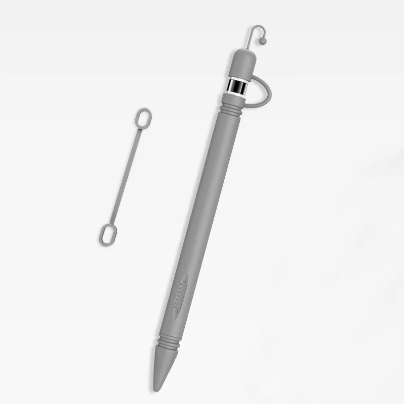 Gray Мягкий силиконовый чехол для Apple Pencil, стилус для Apple, 360, полный защитный чехол, коннектор для iPad Pro Tablet - Цвета: Gray