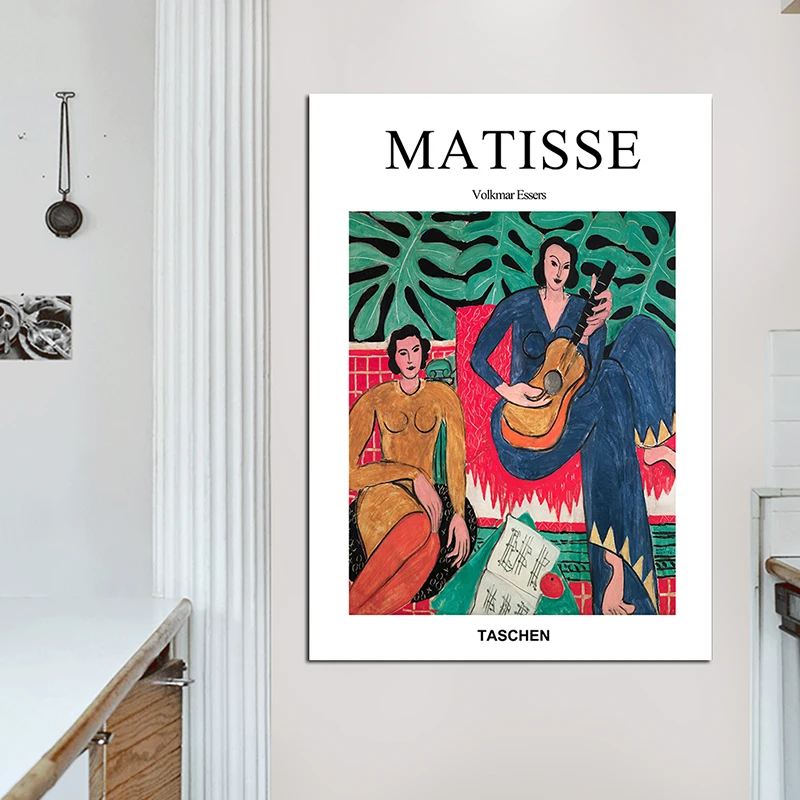 Matisse Для женщин плакаты портреты и принты гитара девушка Картина на холсте