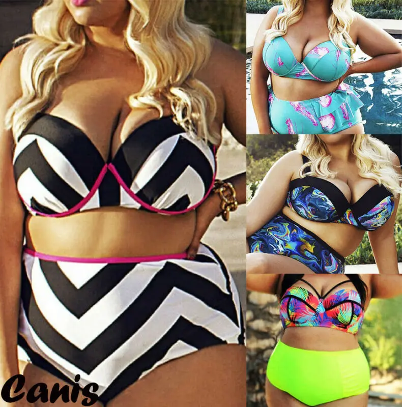 Женский двухслойный купальник бикини с лямкой на шее и оборками|Купальники| |