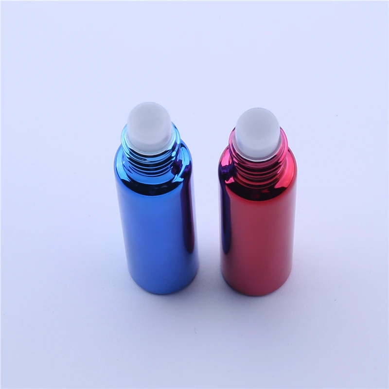 

24pcs Empty 10ML UV Plating Shiny Colored Perfume Glass Roller Bottles Cosmetic Packing Container