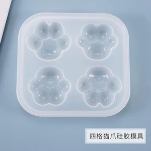 Новая прозрачная силиконовая форма из смолы, силиконовая форма в виде кошачьей лапы для DIY, силиконовая форма для торта