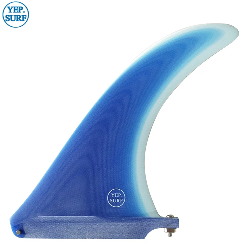 9 inch Для Серфинга Longboard плавники из стекловолокна 8/9/10,25 Длина плавник для серфинга синий цвет Киль ребра 8/9/10,25 Длина - Цвет: 9 inch