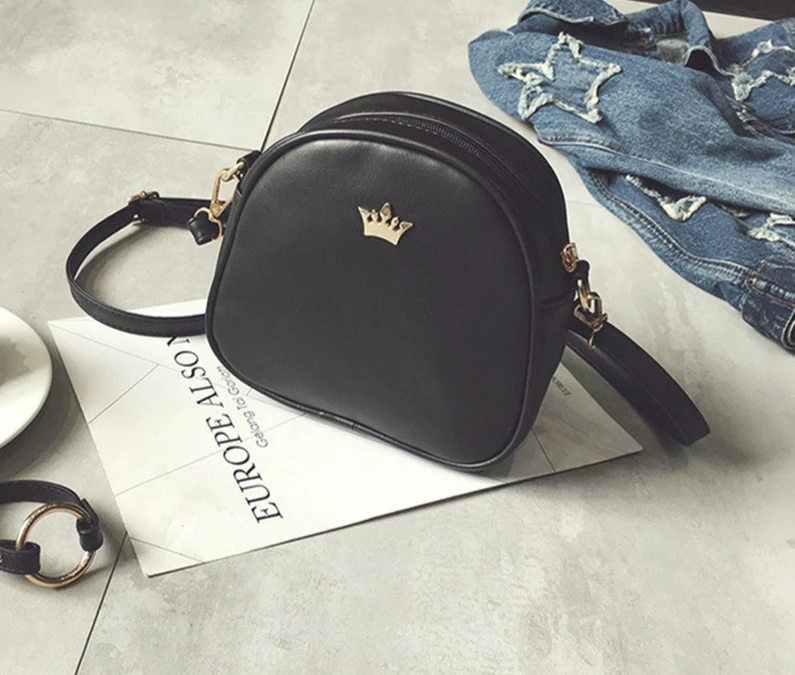 

2020 Fashion Women Messenger PU Leather Shoulder Lady Crossbody Mini Female Crown Evening Bags