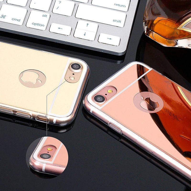 

TPU makeup mirror Case for iPhone 12 11 Pro XS Max Xr Mobile phone protection Cover for iPhone 8 7 6S Plus SE Acrylic Case