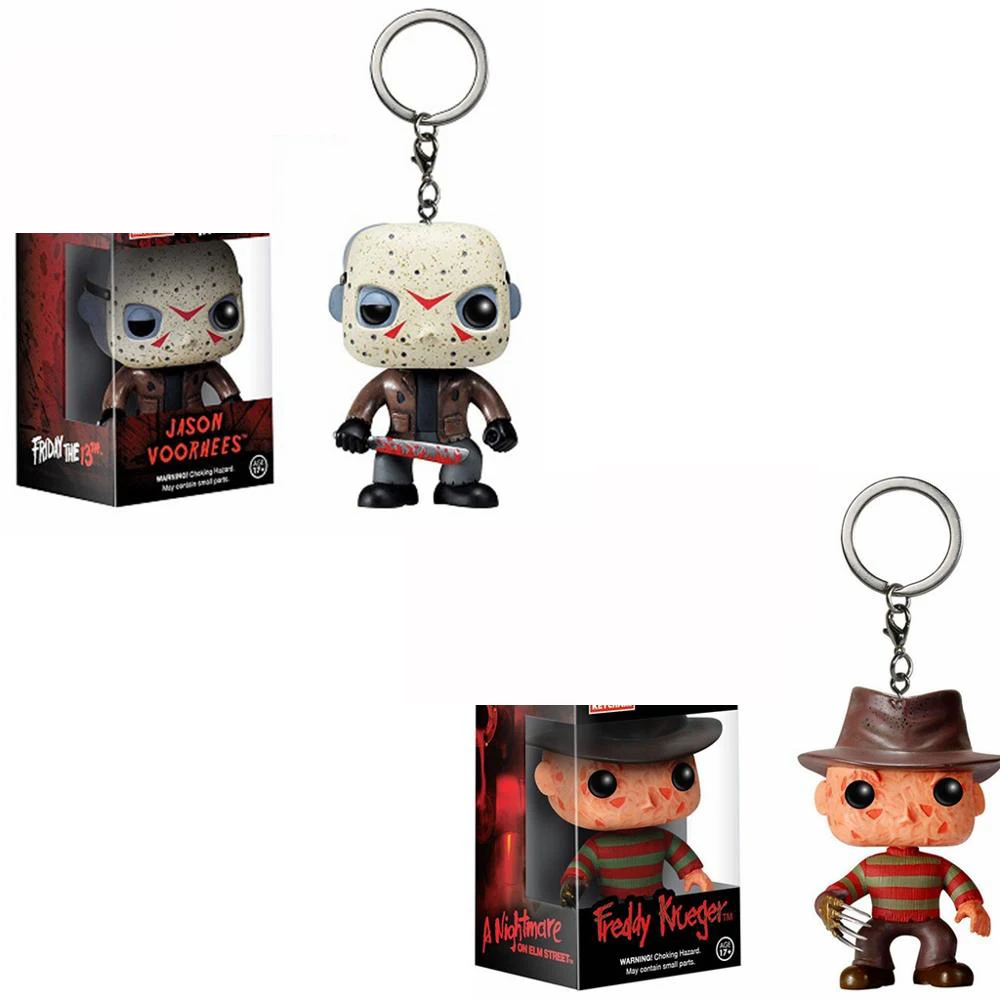 Карманный Брелок игрушка Джейсон против Фредди фигурки героев игрушки|Игровые и