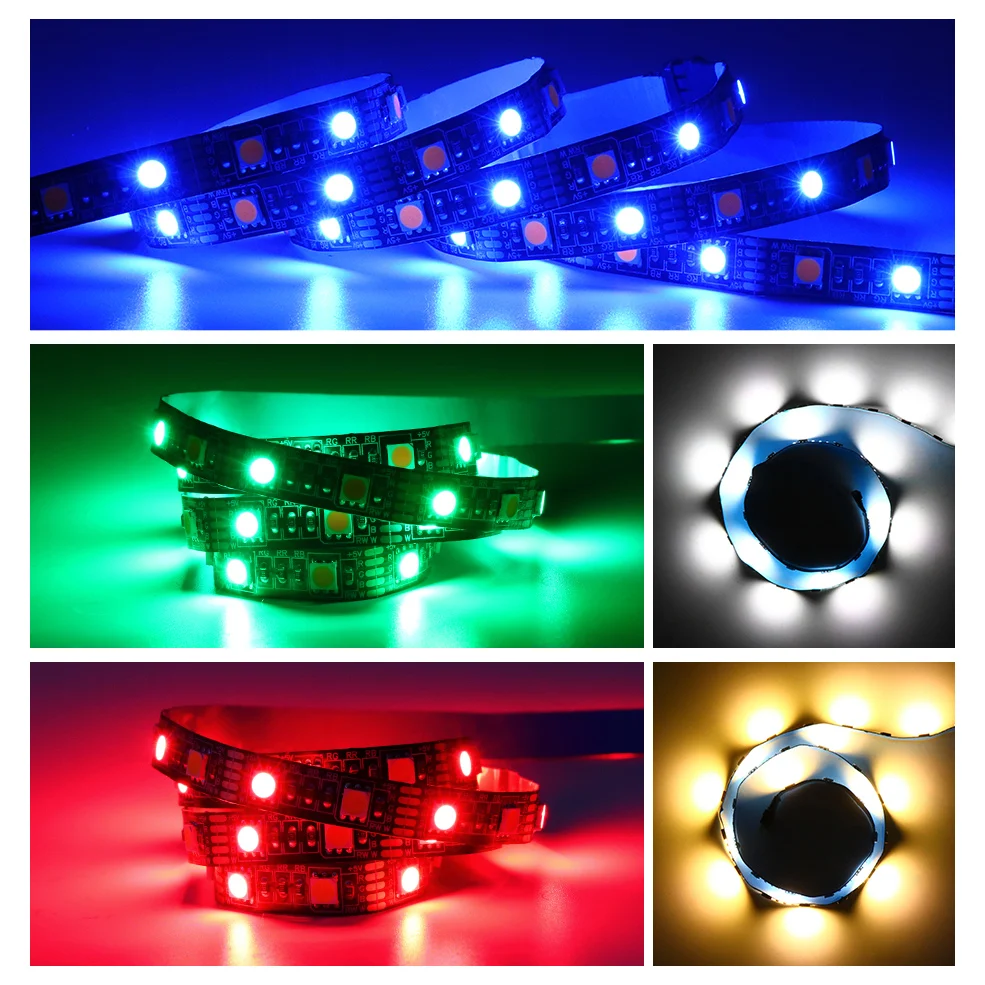 DC5V USB Светодиодные ленты RGB + белый с радиочастотным пультом дистанционного