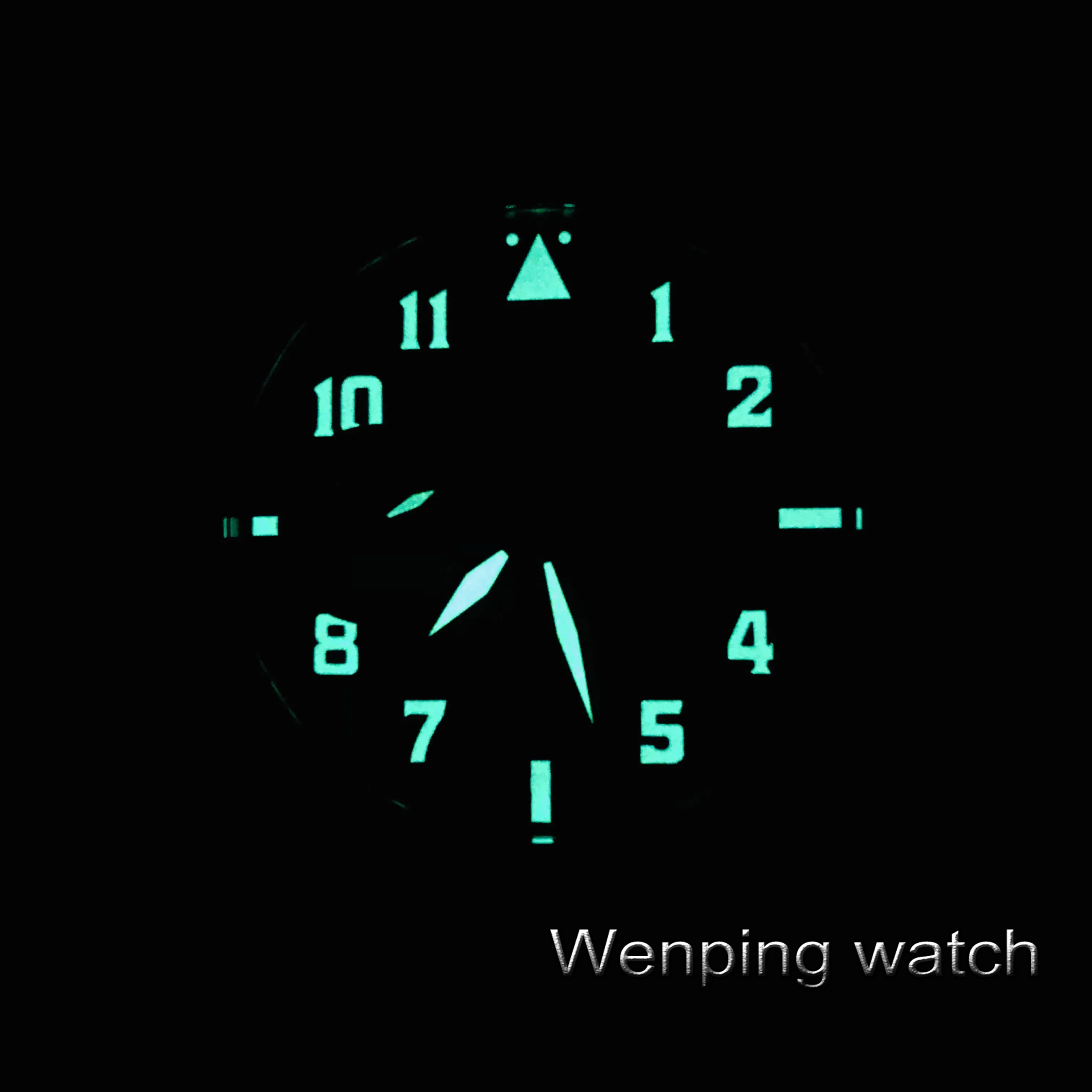 Мужские светящиеся часы с серебристым корпусом и кожаным ремешком 44 мм | Наручные