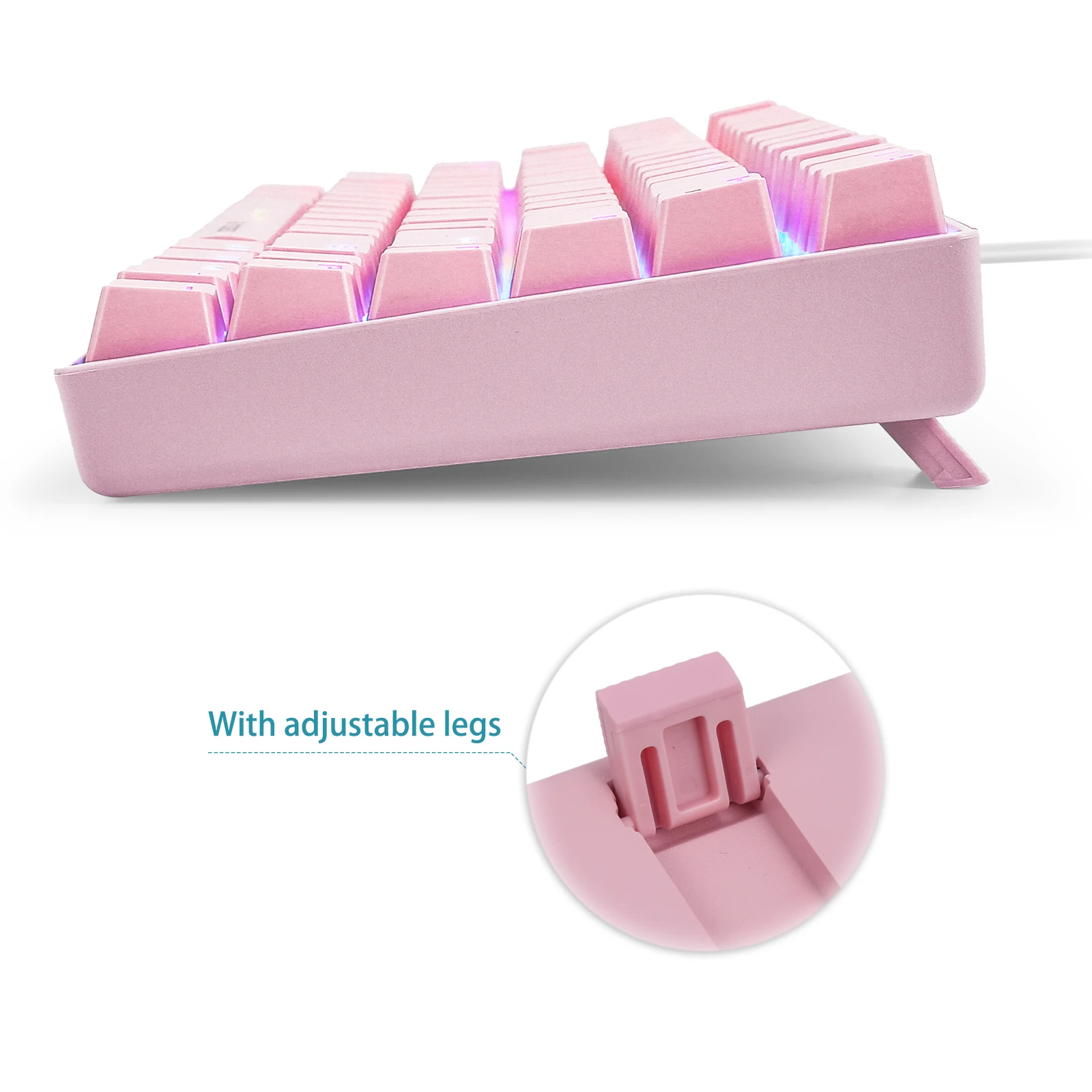 Проводная Механическая игровая клавиатура HUO JI E-YOOSO Pro TKL компактная 81 клавиша RGB с
