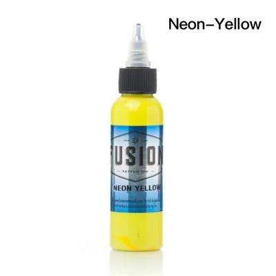 neon yellow Набор чернил татуировки пигмент краска для татуау пигмент tintas para labios краска для татуировока пигменты цвет татуировки - Цвет: neon yellow