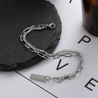 foxanry 925 stamp bracelet for women summer new trendy elegant simple zircon chain bride party jewelry birthday gifts
