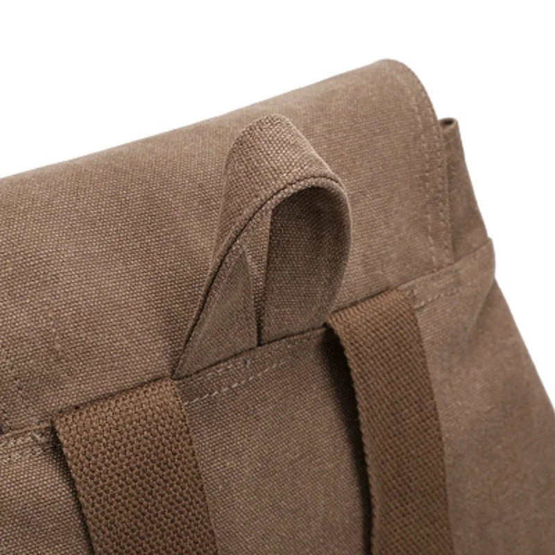 

2019 new casual canvas backpack men's outdoor sports backpack solid color bag