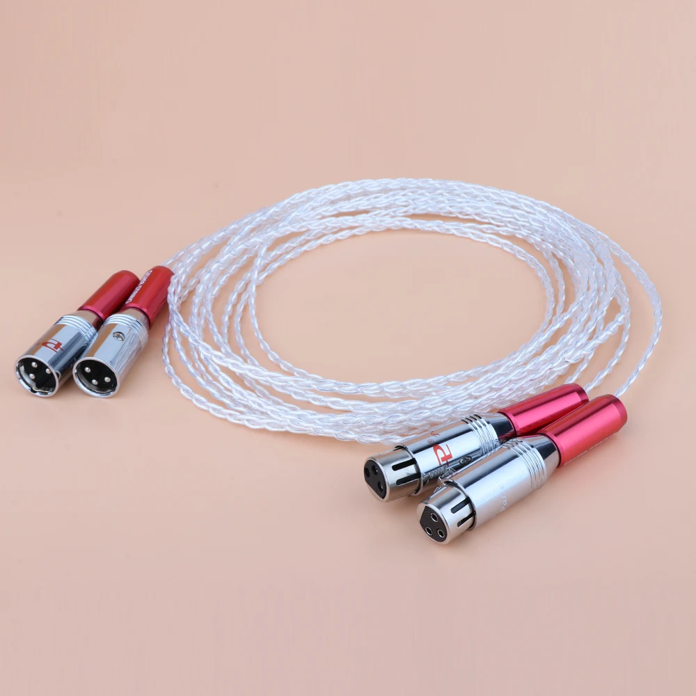 Hi-End 3ag Occ Audio kabel HiFi-Verbindungs leitungen mit rhodiniertem XLR-Maler an Buchse für Verstärker-CD-Player – Detail 4
