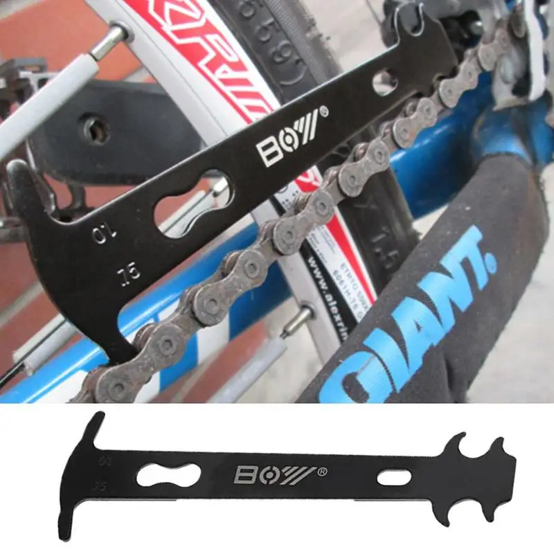 New Portable Steel Bicycle Chain Wear Indicator Checker Bike Gauge Tools Repair Color Road MTB Accessories Black D1O1 | Спорт и